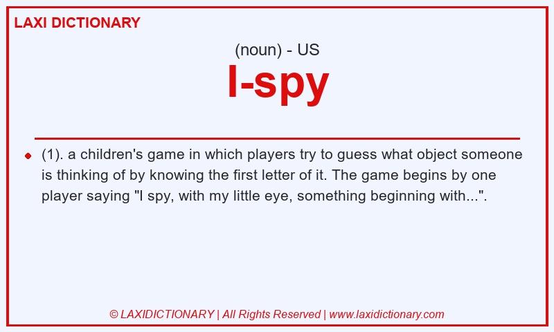 Definition I-spy in American English
