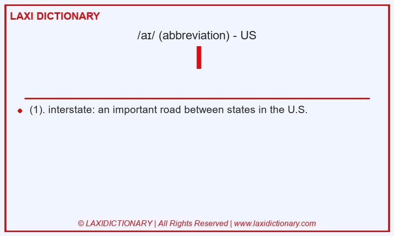 Definition I in American English
