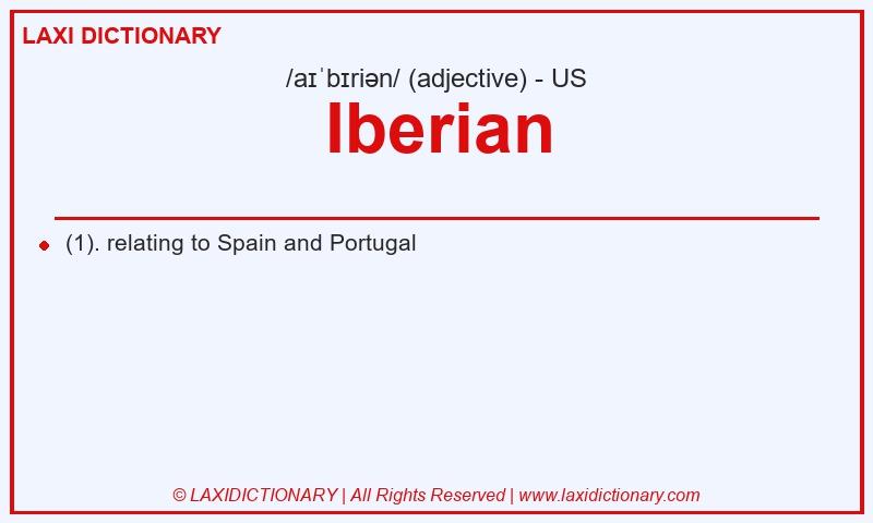 Definition Iberian in American English