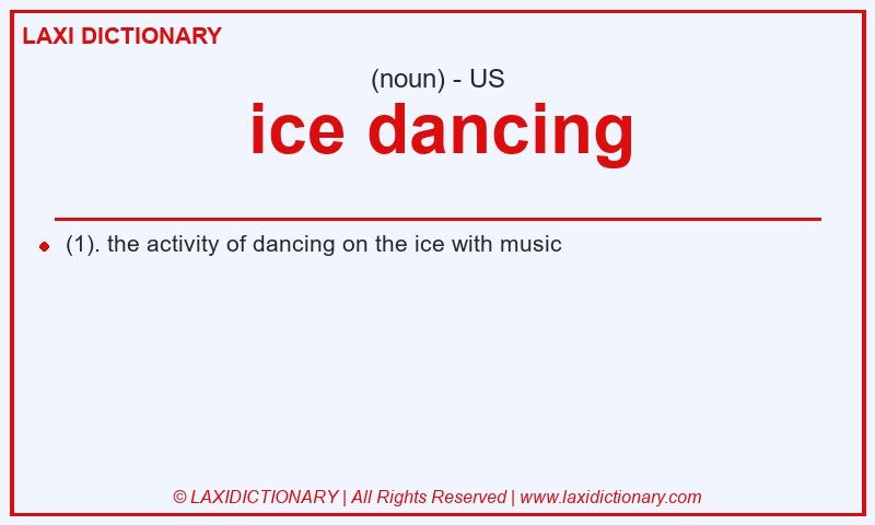 Definition ice dancing in American English
