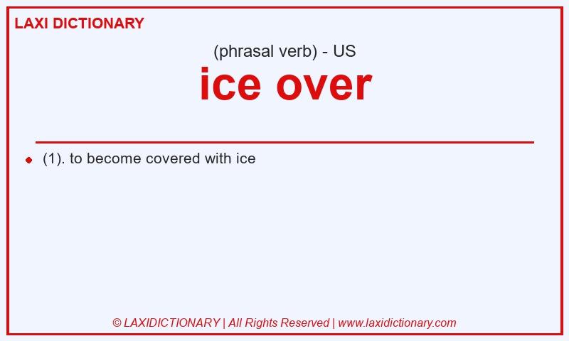 Definition ice over in American English