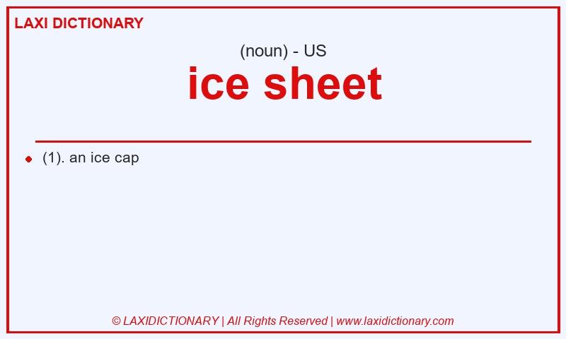 Definition ice sheet in American English