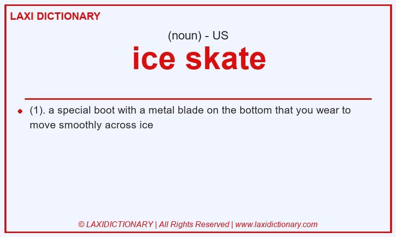 Definition ice skate in American English