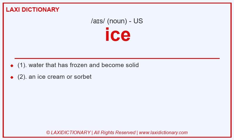 Definition ice in American English