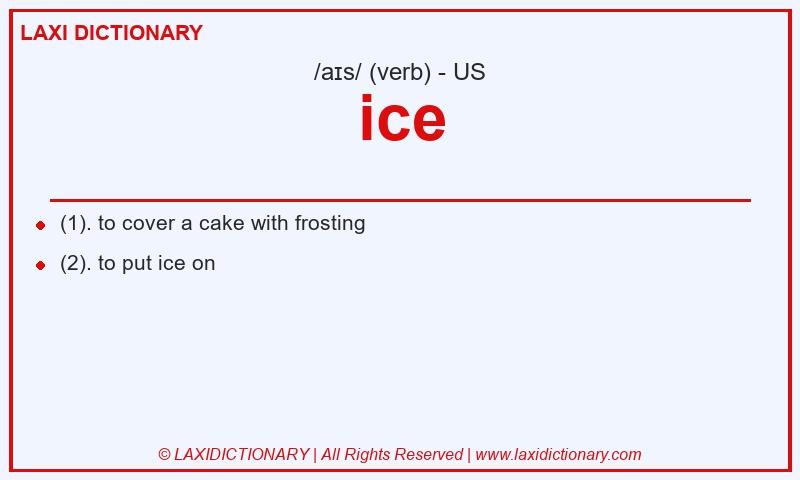 Definition ice in American English