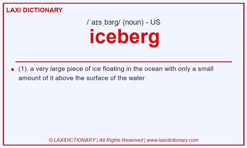 Definition iceberg in American English