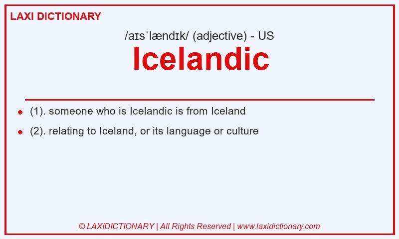 Definition Icelandic in American English
