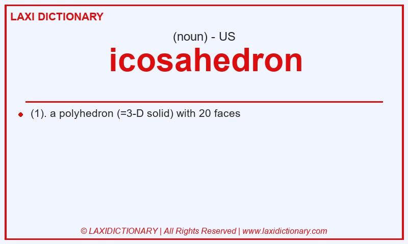 Definition icosahedron in American English