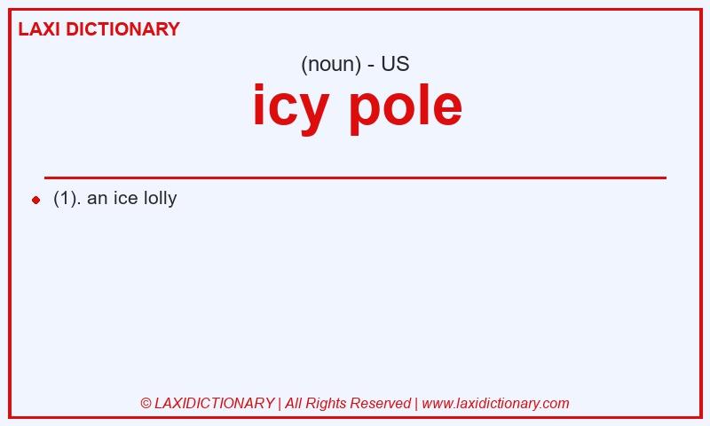 Definition icy pole in American English