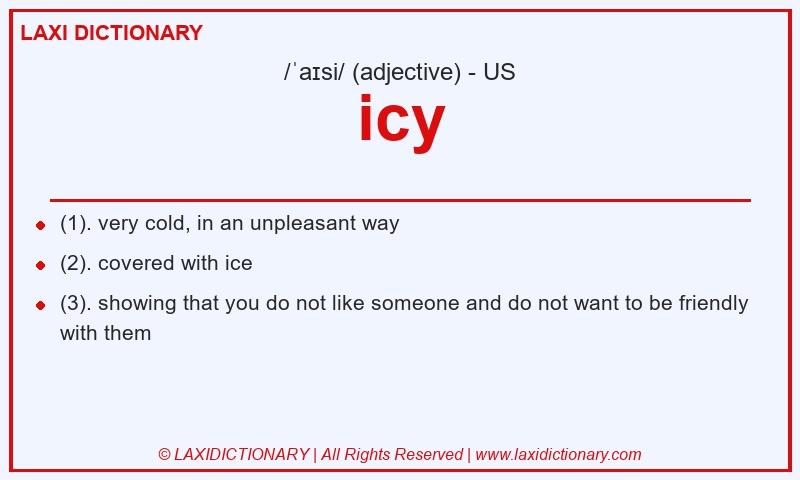 Definition icy in American English