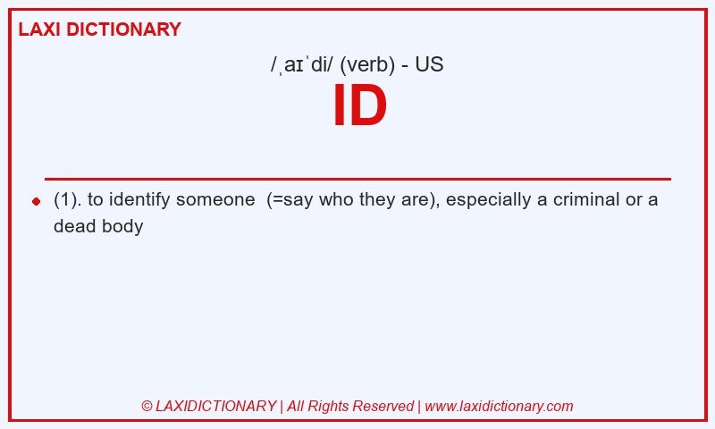 Definition ID in American English