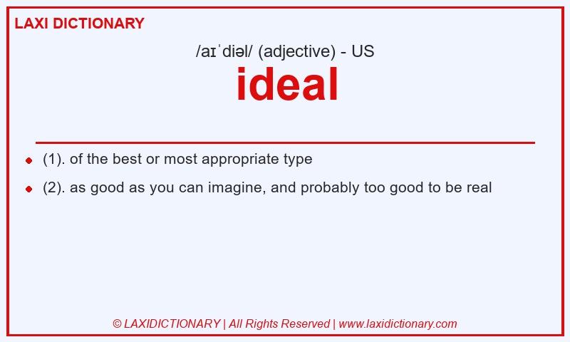Definition ideal in American English