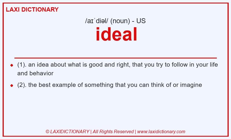 Definition ideal in American English