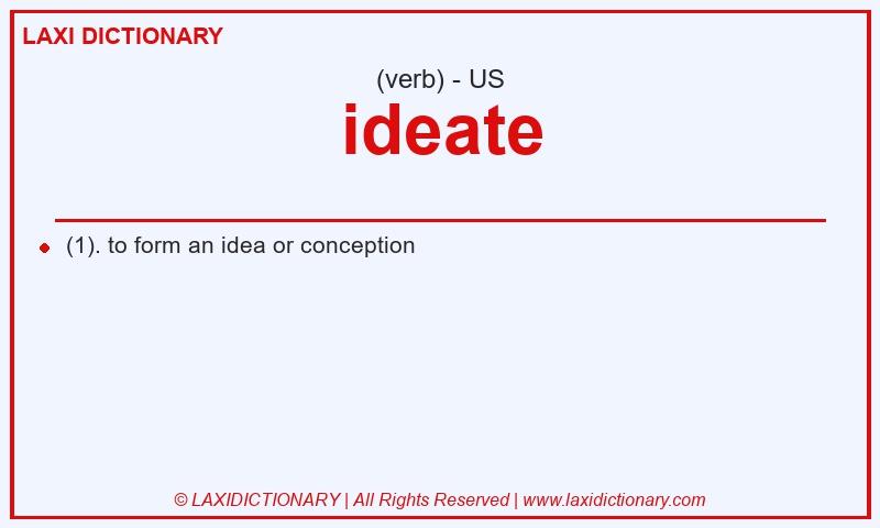 Definition ideate in American English