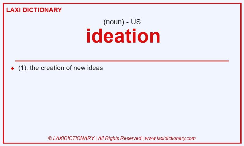 Definition ideation in American English