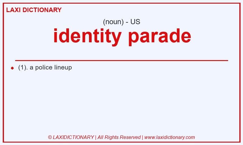 Definition identity parade in American English