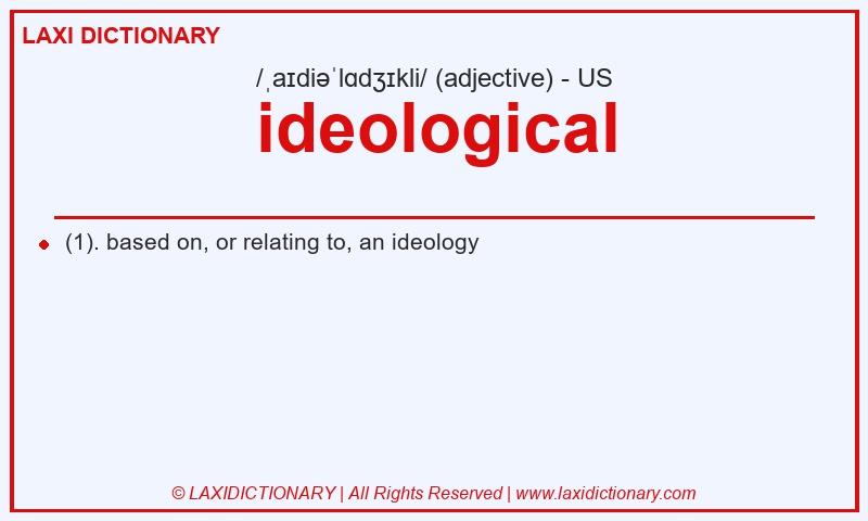 Definition ideological in American English