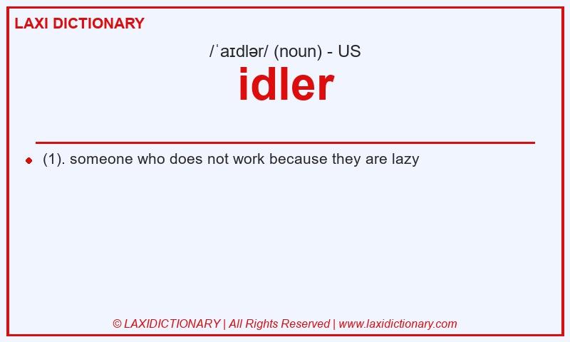 Definition idler in American English