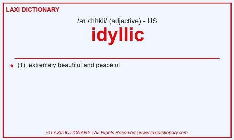 Definition idyllic in American English