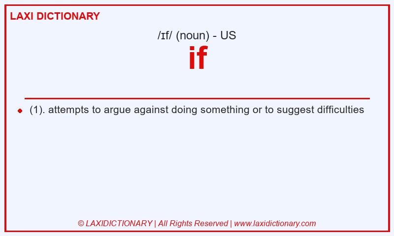 Definition if in American English