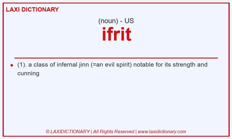 Definition ifrit in American English