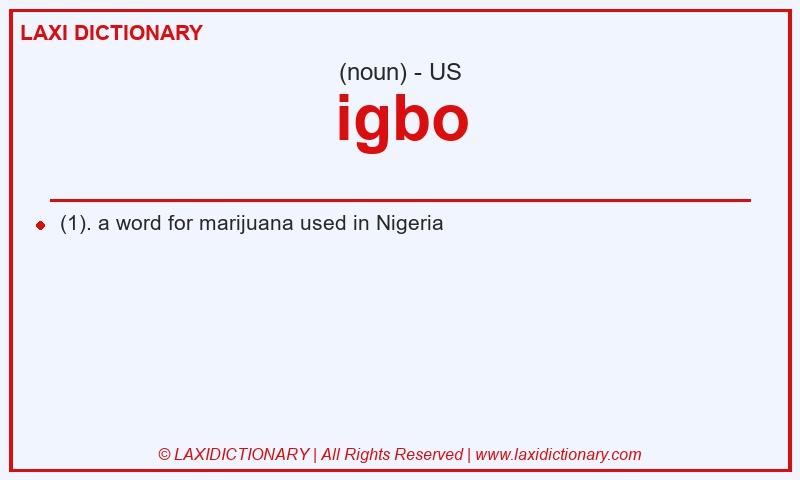 Definition igbo in American English