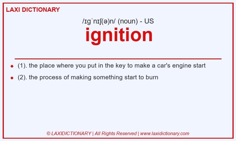 Definition ignition in American English