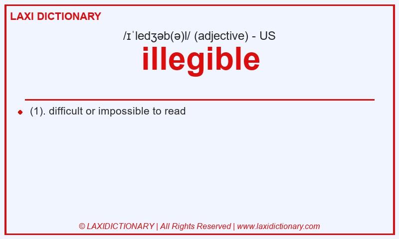 Definition illegible in American English