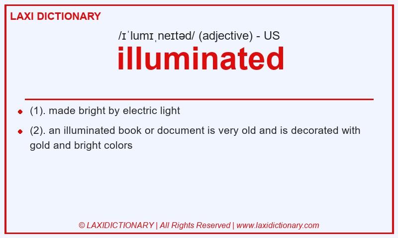 Definition illuminated in American English