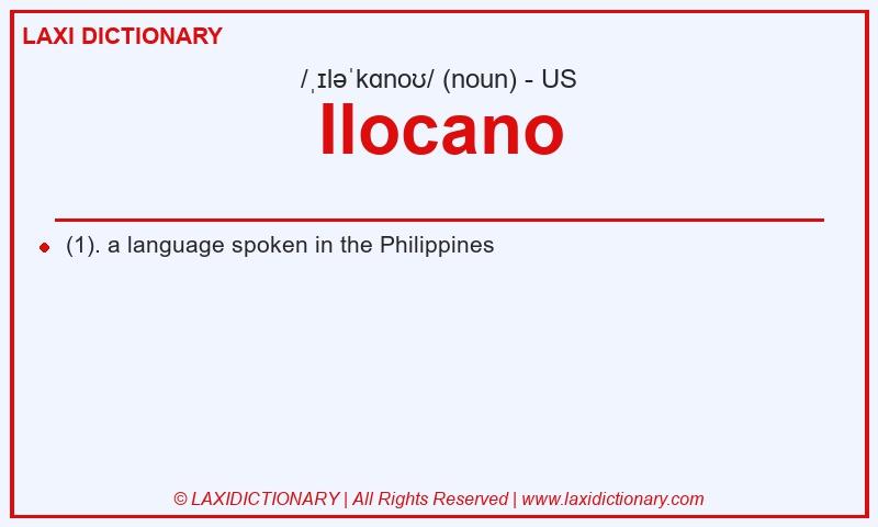 Definition Ilocano in American English