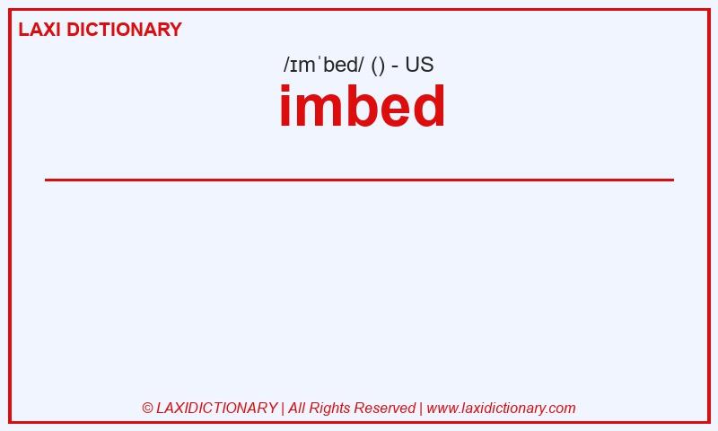 Definition imbed in American English