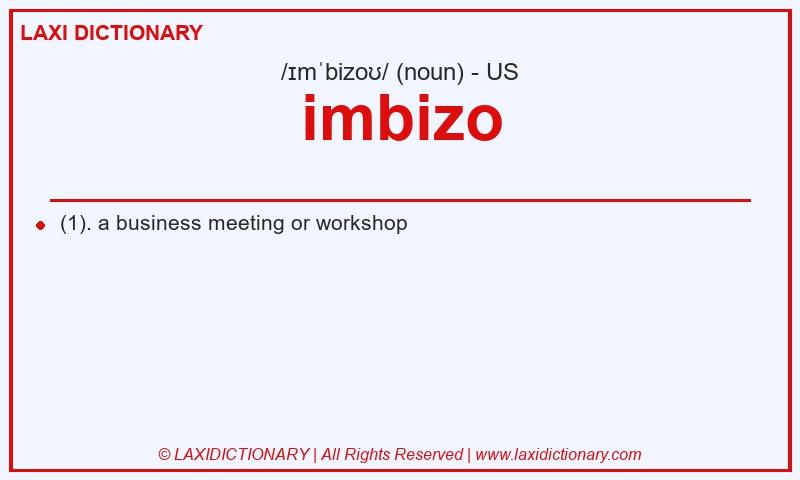 Definition imbizo in American English