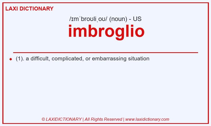Definition imbroglio in American English