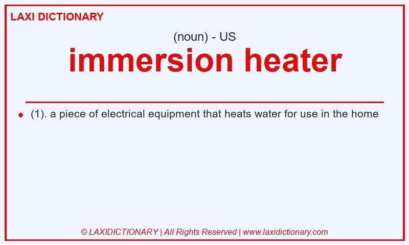 Definition immersion heater in American English