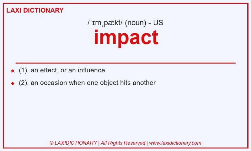 Definition impact in American English