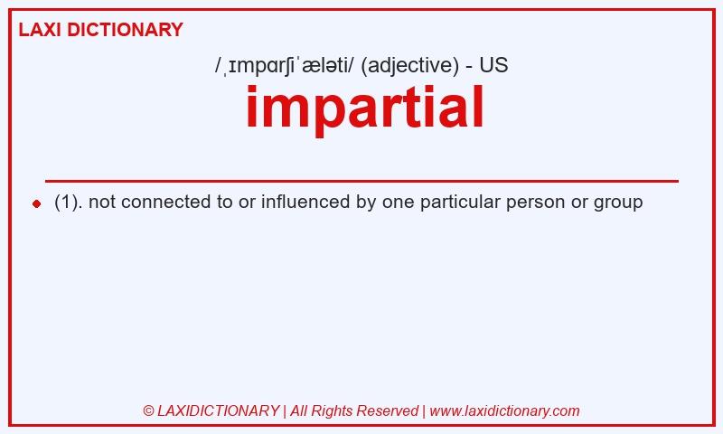 Definition impartial in American English