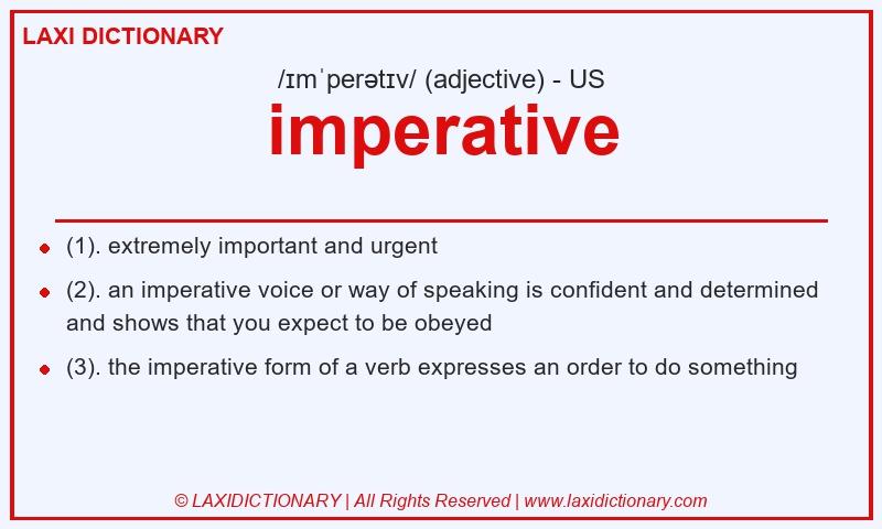 Definition imperative in American English
