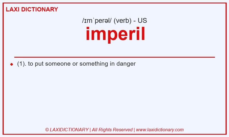 Definition imperil in American English