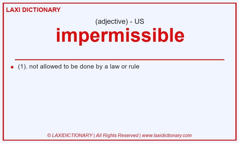 Definition impermissible in American English