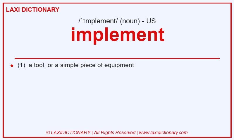 Definition implement in American English