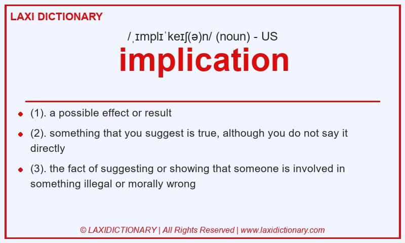 Definition implication in American English