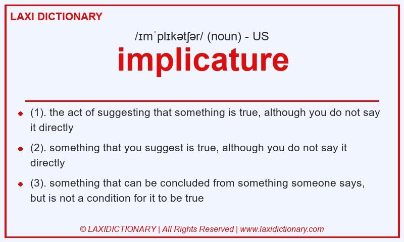 Definition implicature in American English