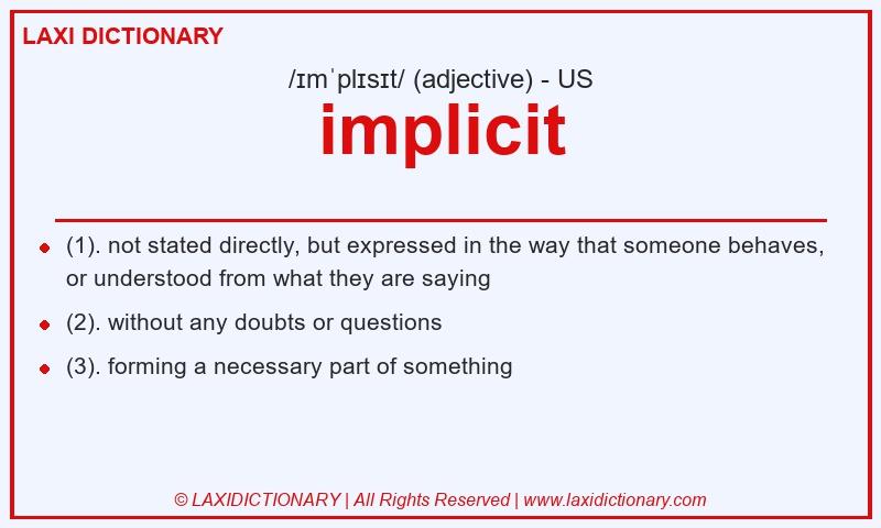Definition implicit in American English