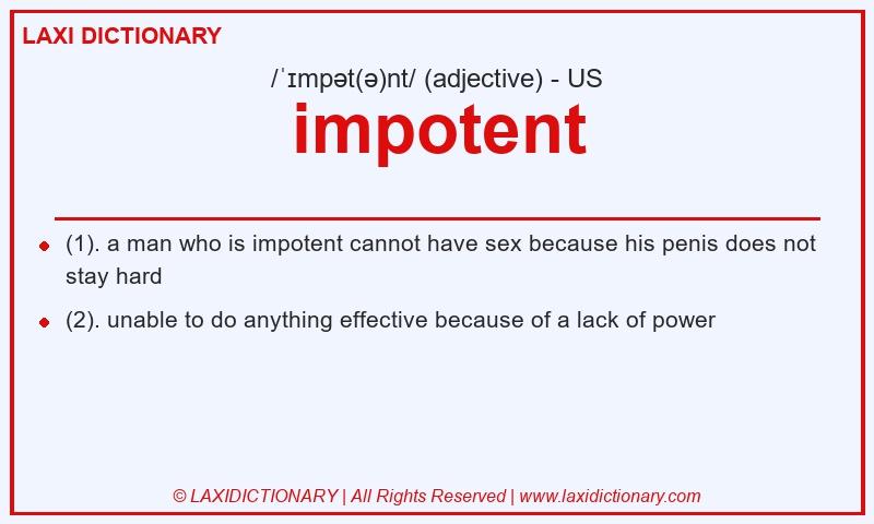 Definition impotent in American English