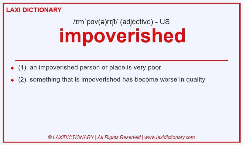 Definition impoverished in American English