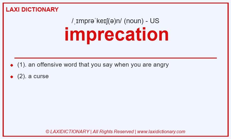 Definition imprecation in American English