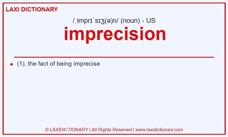 Definition imprecision in American English