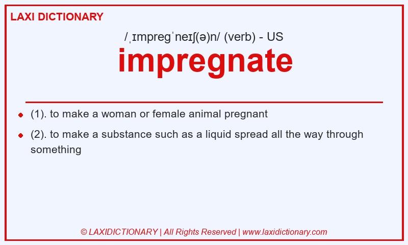 Definition impregnate in American English