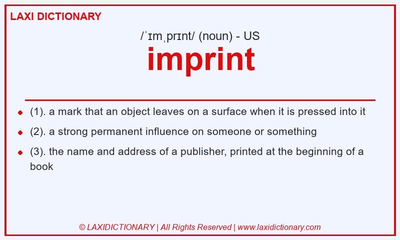Definition imprint in American English