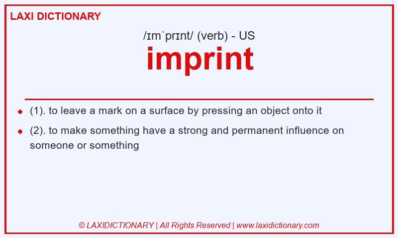Definition imprint in American English
